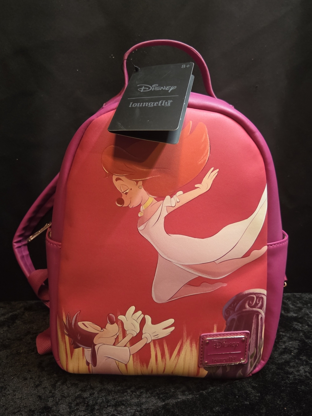 NWT Loungefly Disney Goofy Movie, Max And Roxanne Pink Mini Backpack New Bag